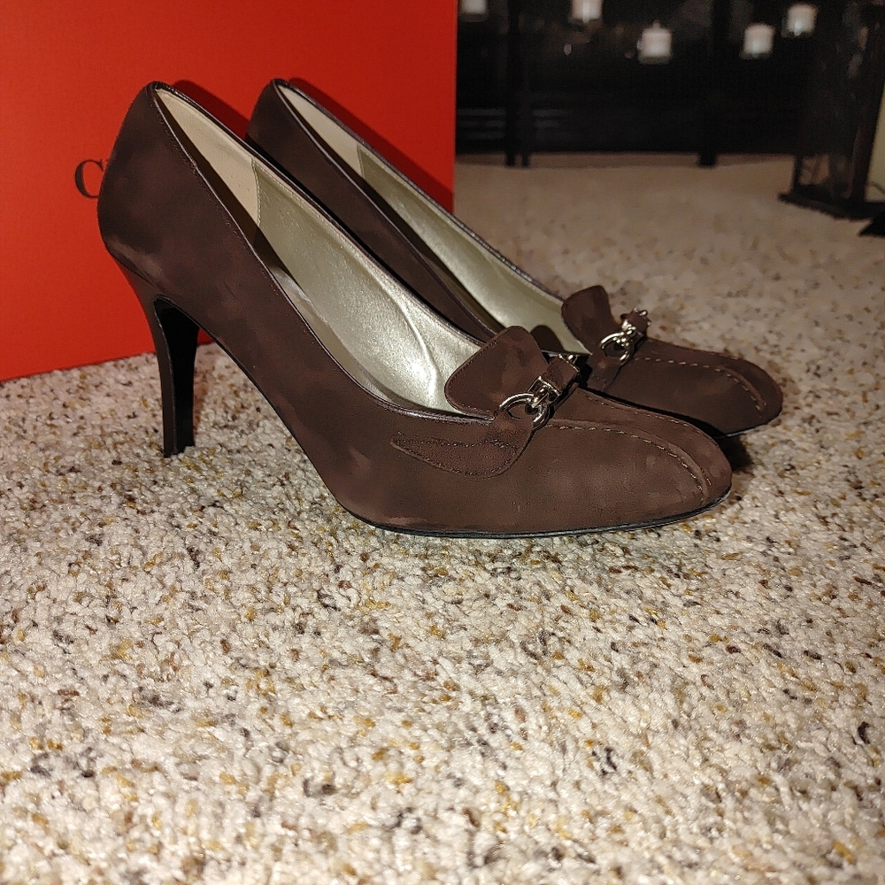 CLAUDIA CIUTI CELINE SUEDE HEEL 8.5